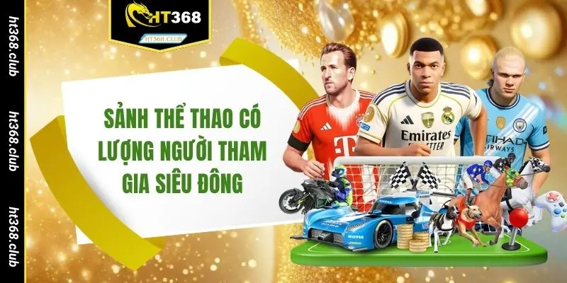 Sảnh thể thao có lượng người tham gia siêu đông