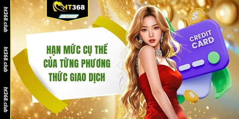 Hạn mức cụ thể của từng phương thức giao dịch