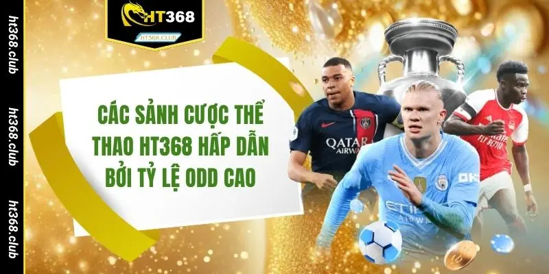 Các sảnh cược thể thao HT368 hấp dẫn bởi tỷ lệ odd cao